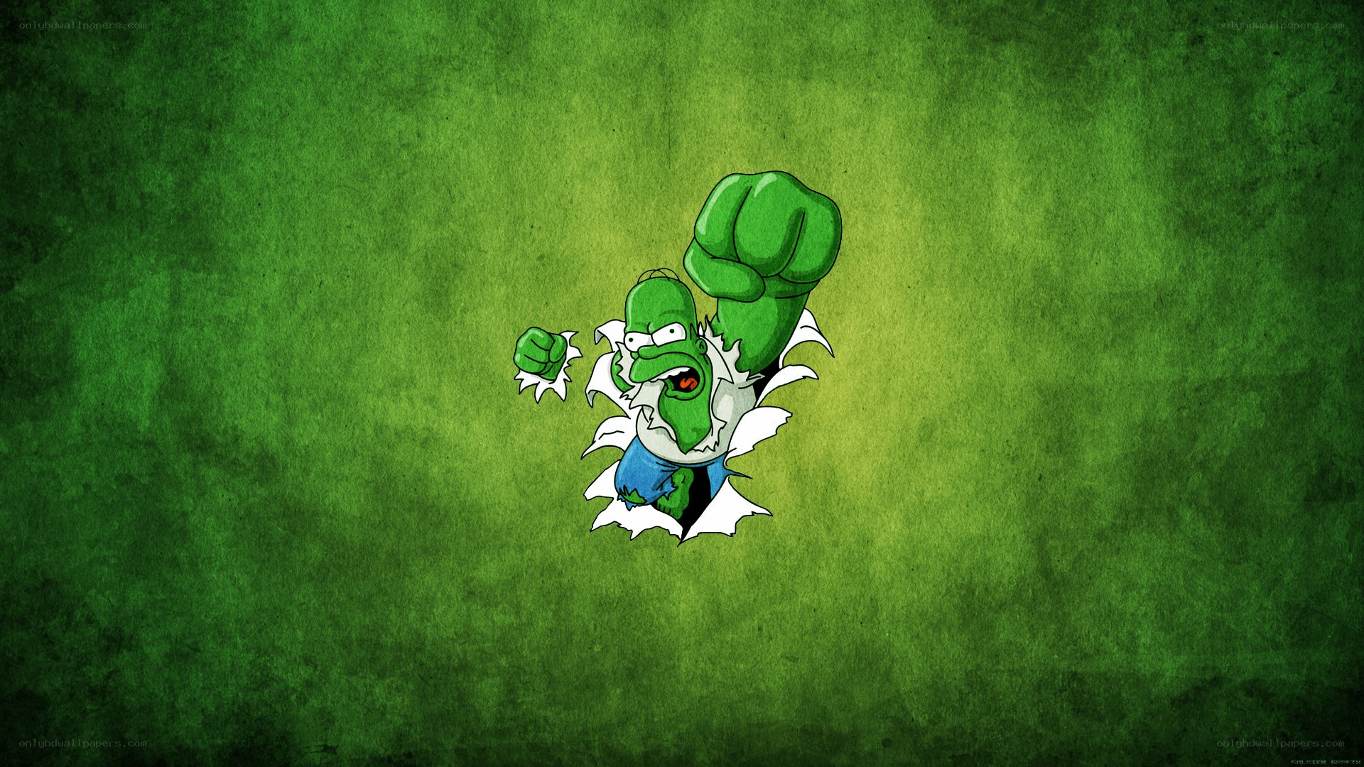 green homer simpson wallpaper