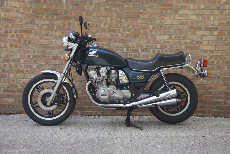 Green Honda CB750 Motorcycle