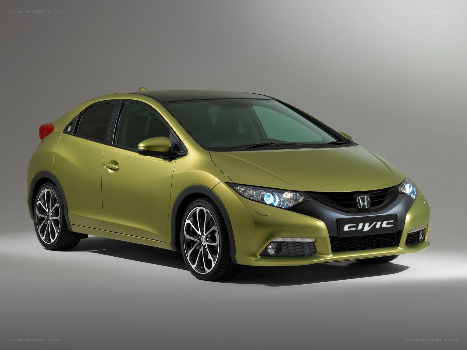 Green Honda Civic hatchback