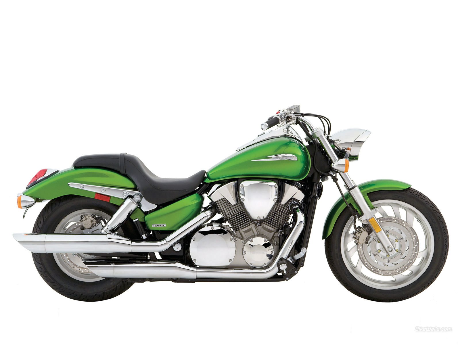 green honda cruiser motorcycle
