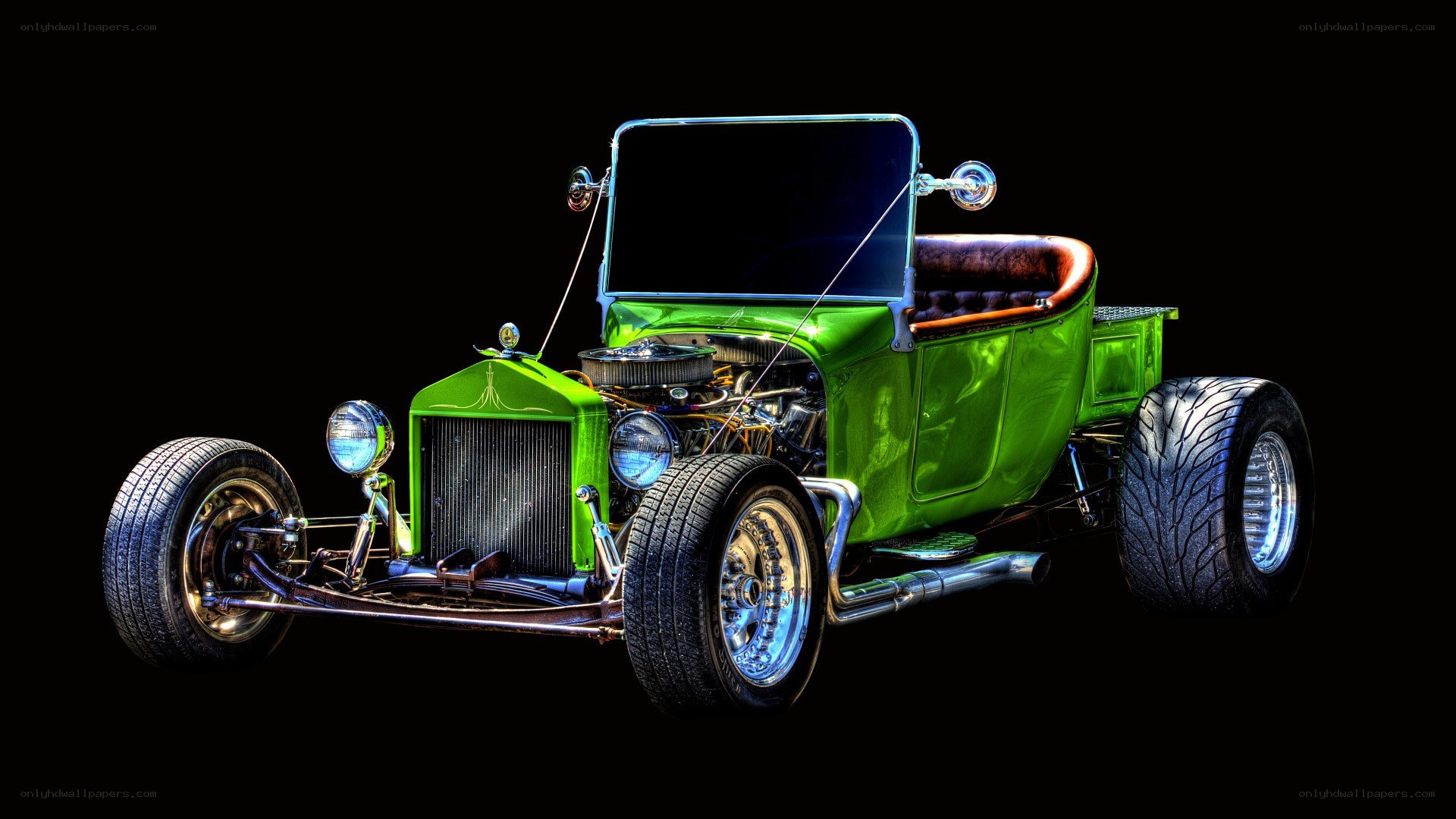 green hot rod car