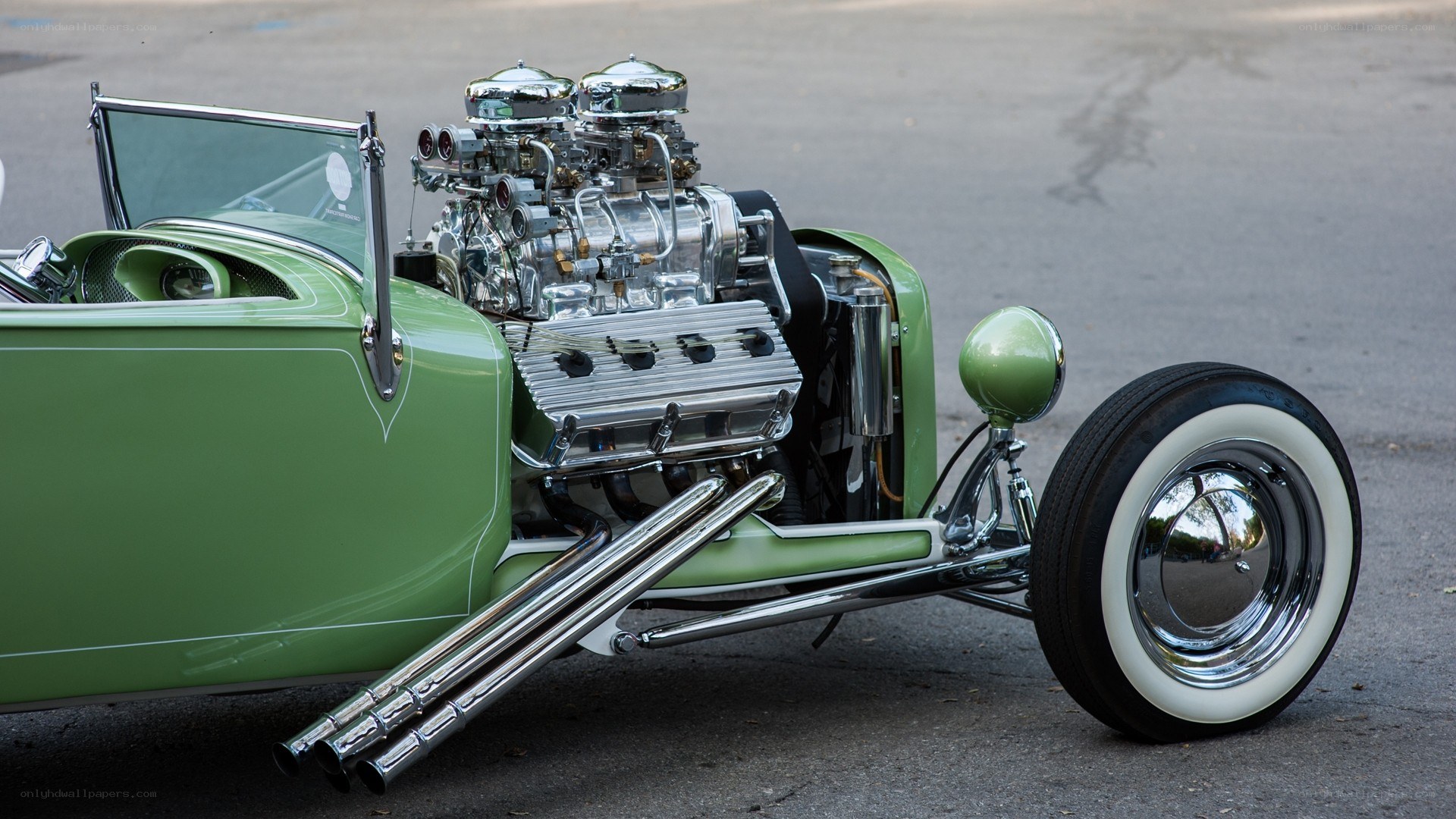 green hot rod car