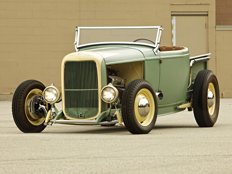 Green Hot Rod Car — Calm, Photograph