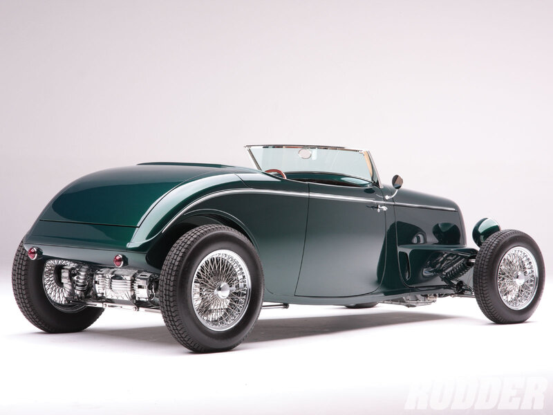 Green Hot Rod Car — Clean, Photograph