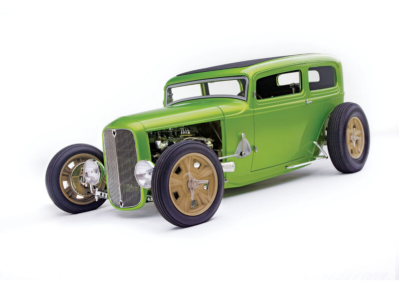 Green Hot Rod Car — Clean