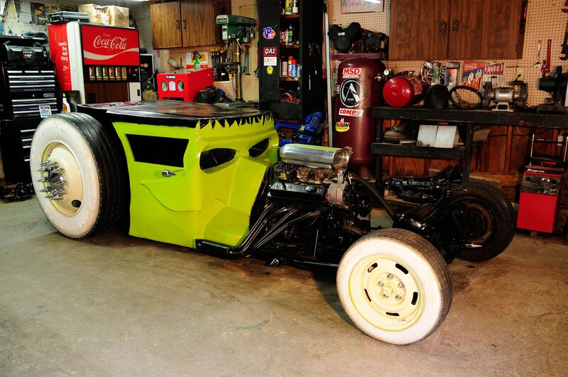 Green Hot Rod Car — Lime Green, Industrial