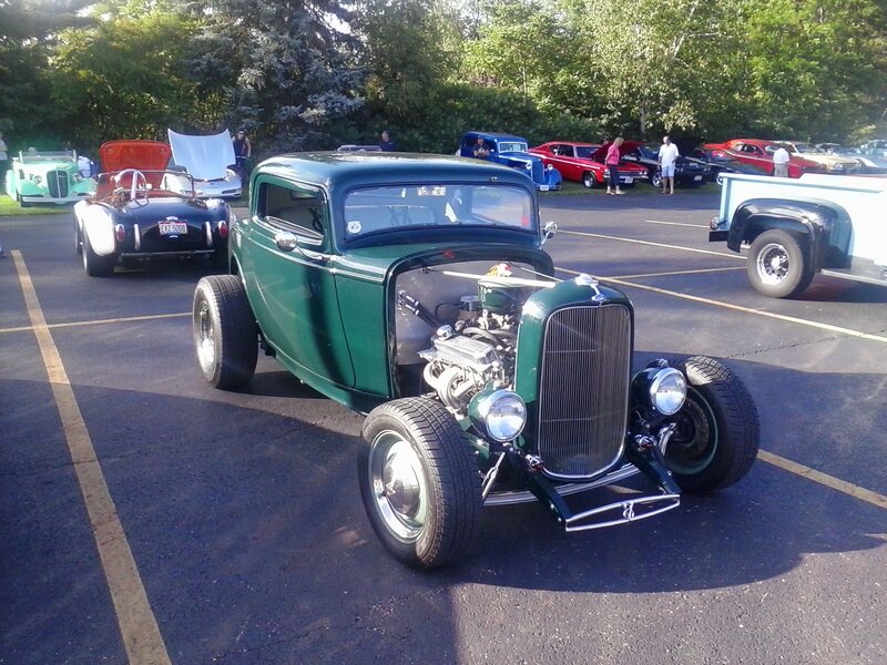 Green Hot Rod Car — Outdoor, Afternoon, Photograph