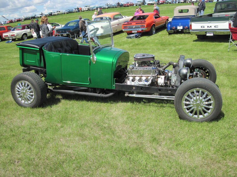 Green Hot Rod Car — Outdoor, Afternoon