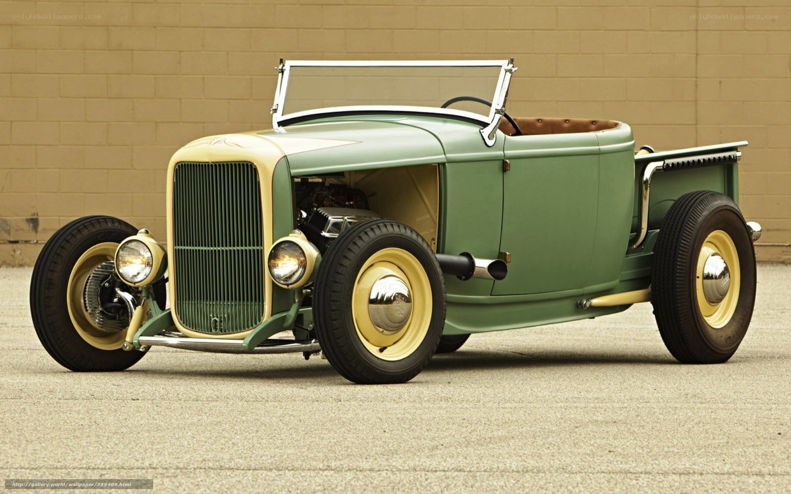 green hot rod car