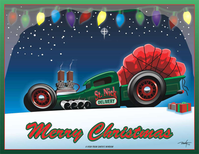 Green Hot Rod Truck