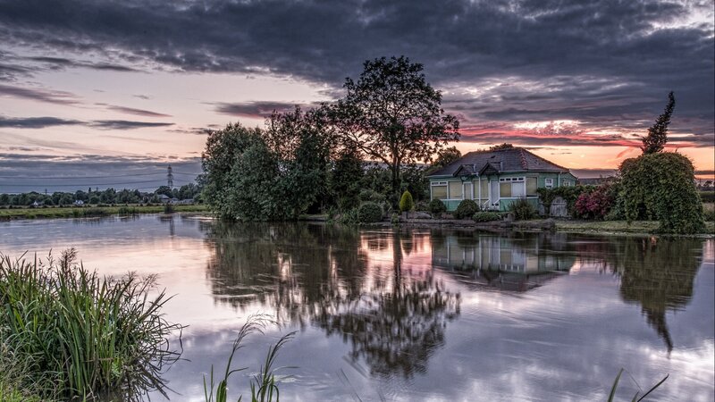 Green House by Lake