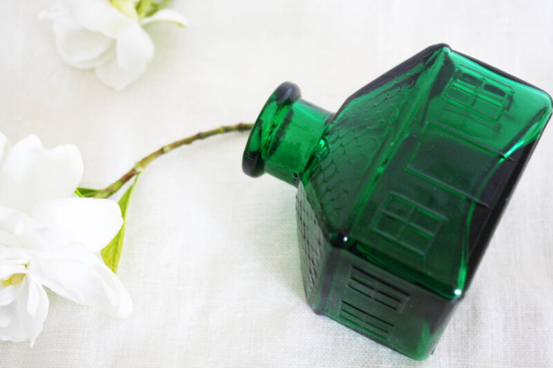 Green House-shaped Bottle