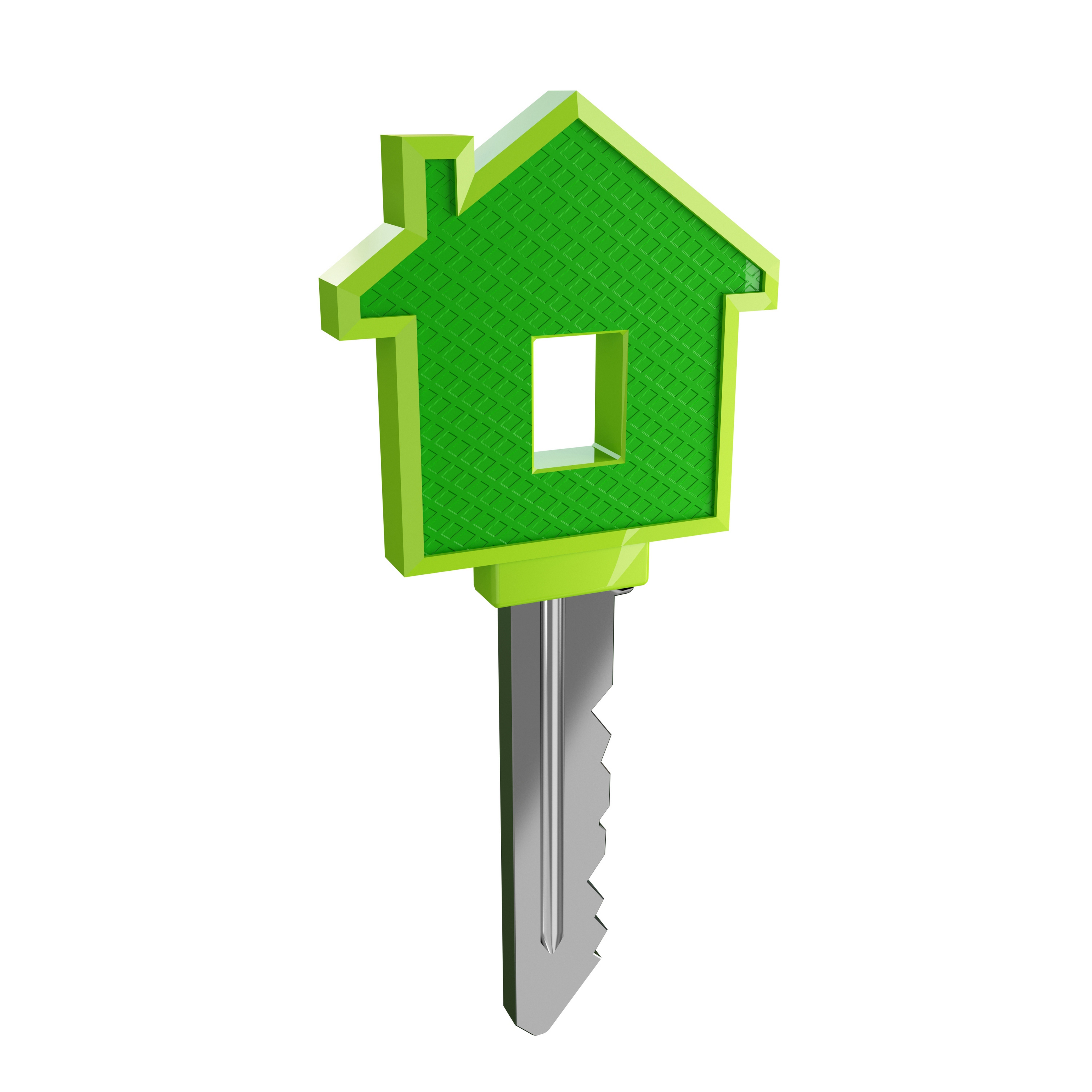 green house-shaped key