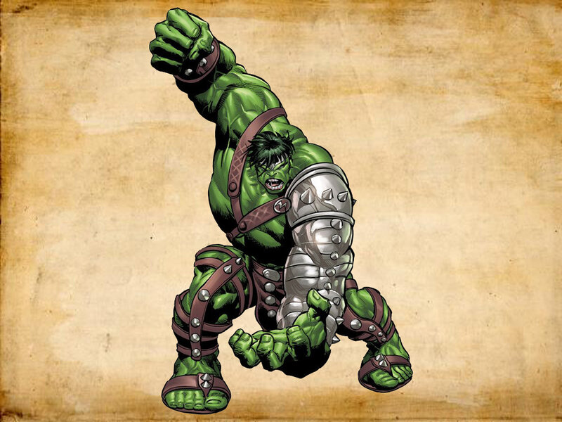 Green Hulk Character — Aggressive, Comic, Armor