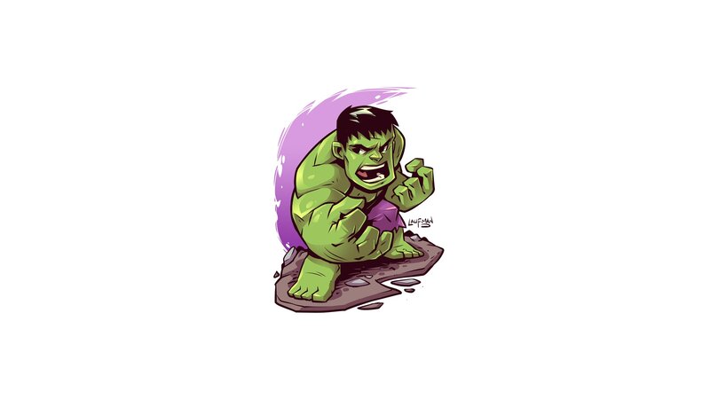 Green Hulk Character — Aggressive, Digital Art, Rock