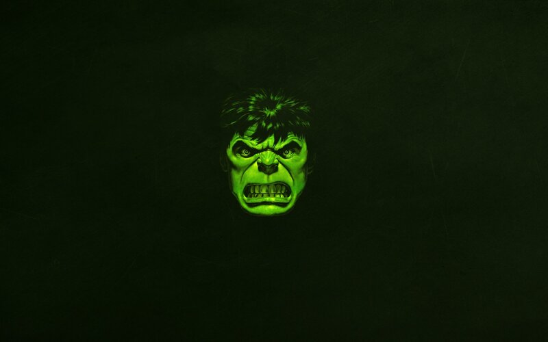 Green Hulk Face — Intense