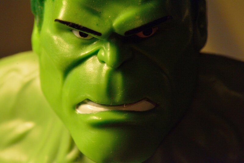 Green Hulk Figure — Angry, Photograph