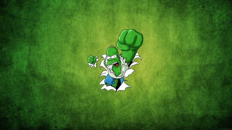 Green-hulked Homer Simpson