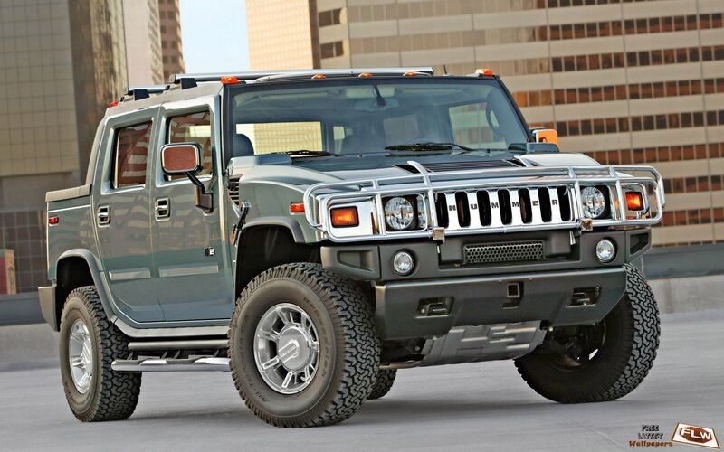 Green Hummer H2 Pickup