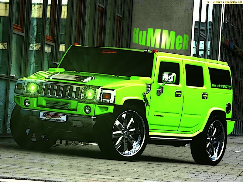 green hummer suv