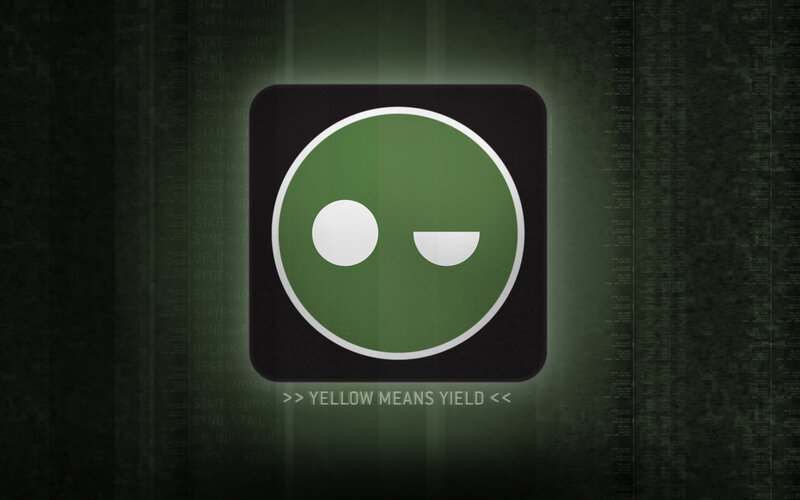 green icon with yield message