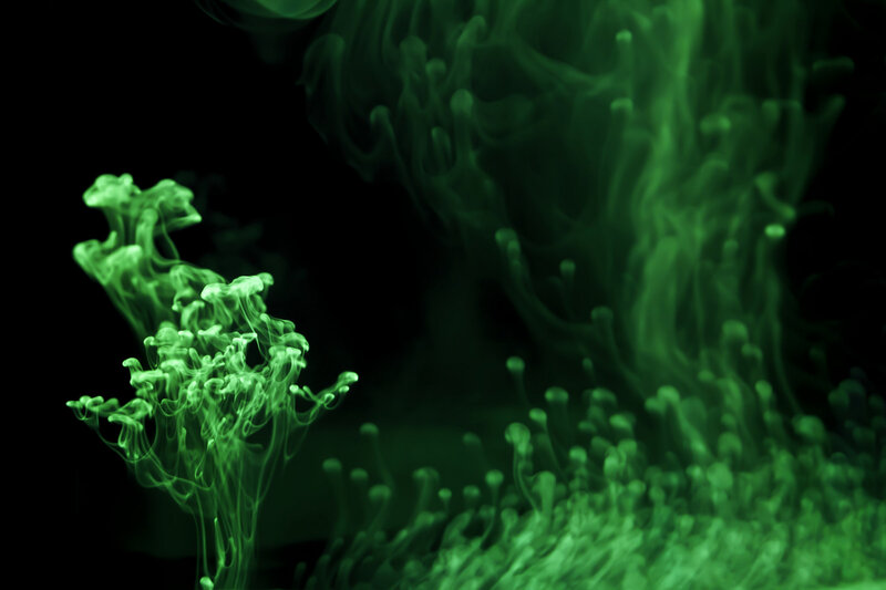 Green Ink in Water — Dramatic