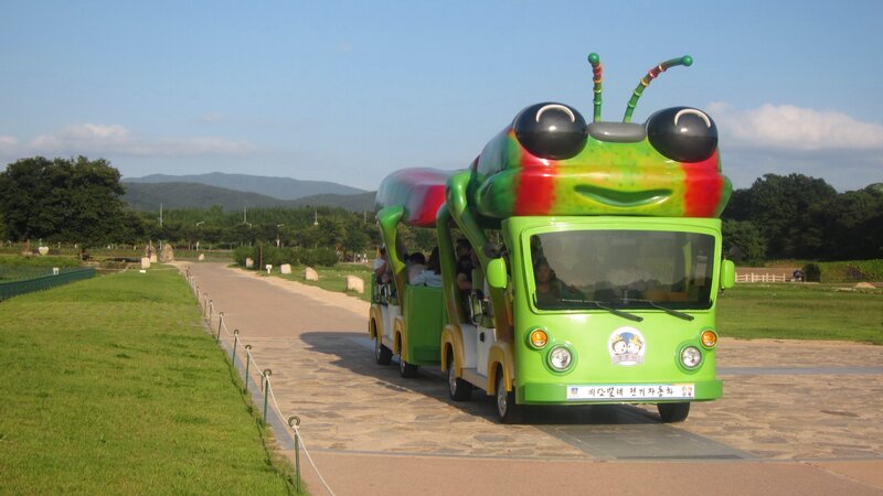 Green Insect-shaped Bus