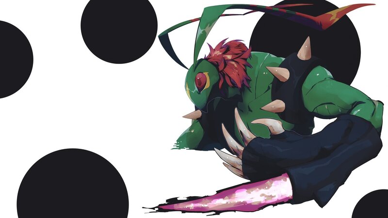 Green Insectoid Creature — Aggressive