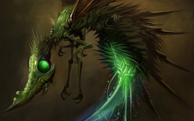 green insectoid creature