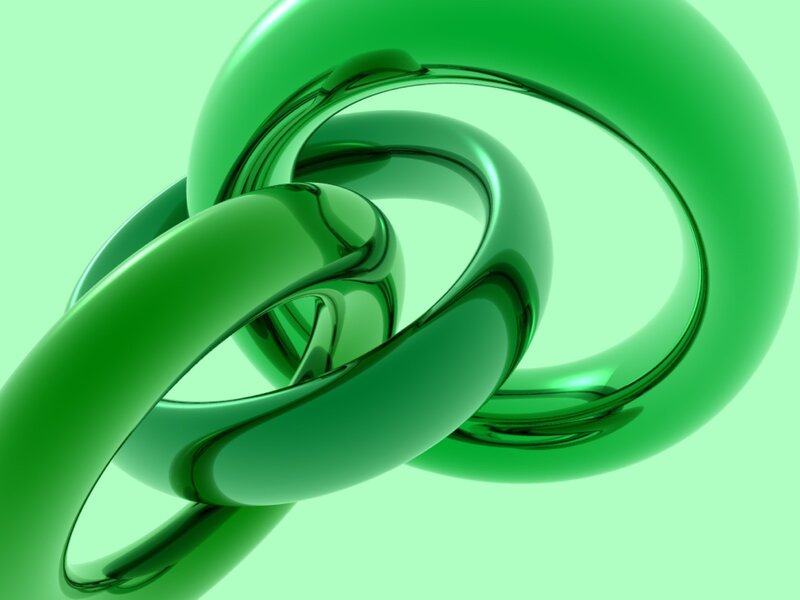 Green Interlocking Rings