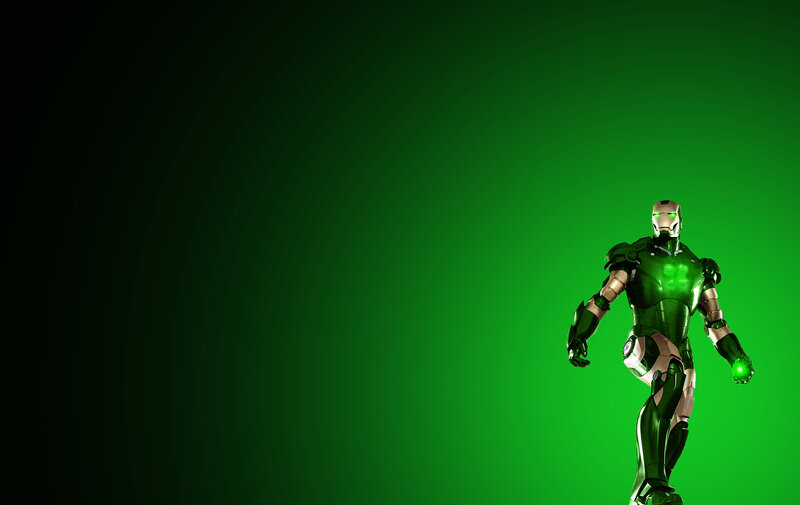 Green Iron Man armor