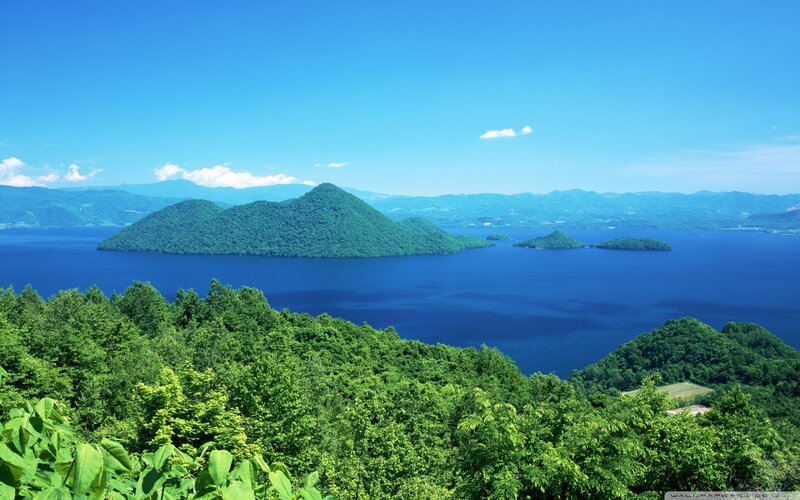 Green Island in Blue Lake