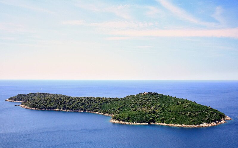 Green Island in Blue Sea