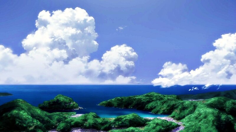 Green Islands in Ocean