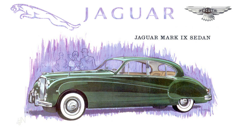 Green Jaguar Car — Classic