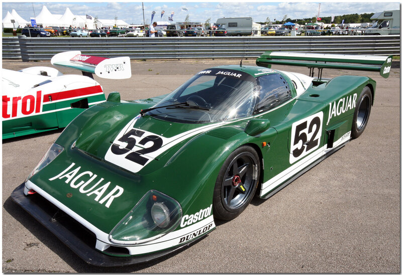 Green Jaguar race car