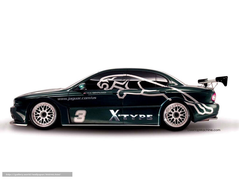 Green Jaguar X-Type race car