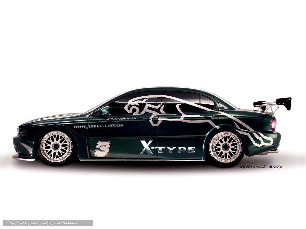 Green Jaguar X-Type race car