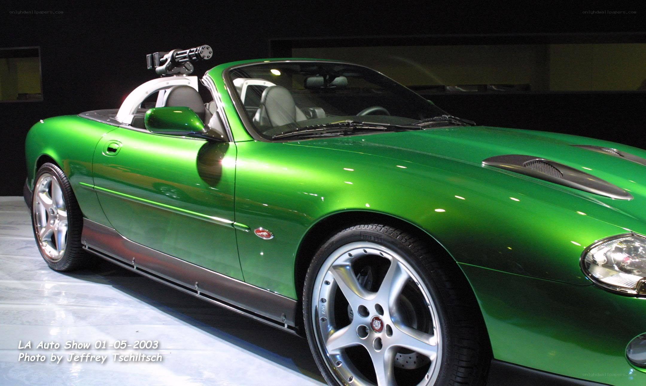 Green Jaguar XKR Convertible
