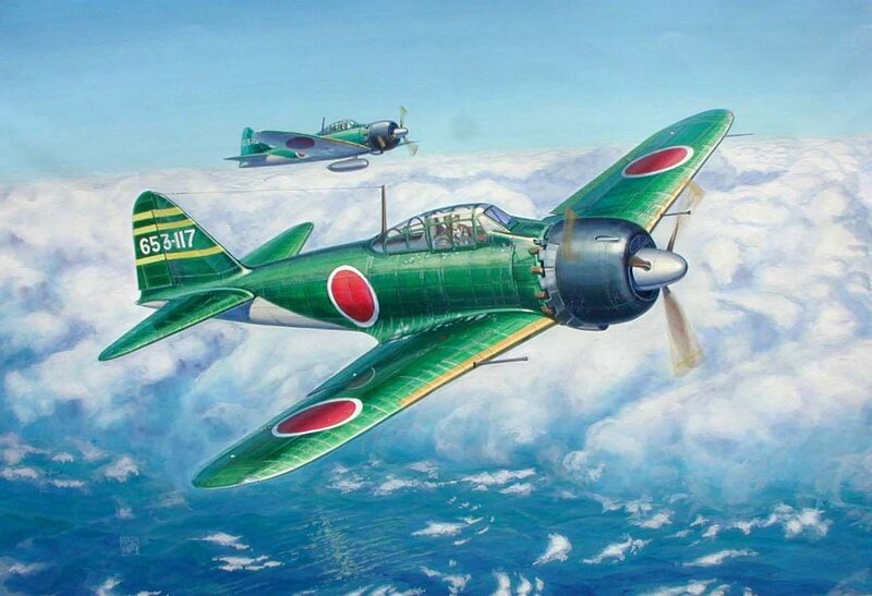 Green Japanese Fighter Planes