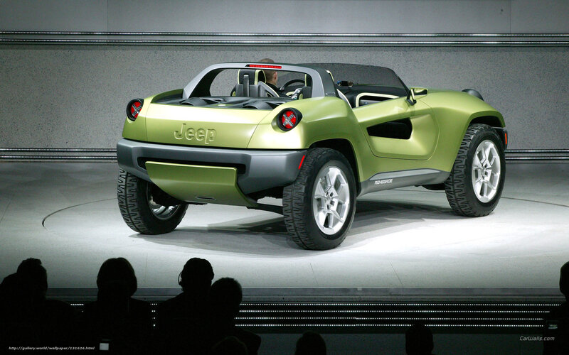 Green Jeep Concept Car — Dramatic, Photograph