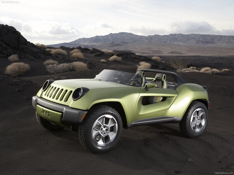 Green Jeep Concept Car — Dramatic