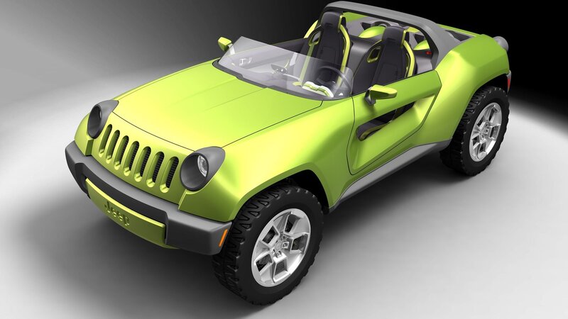 Green Jeep Concept Car — Lime Green