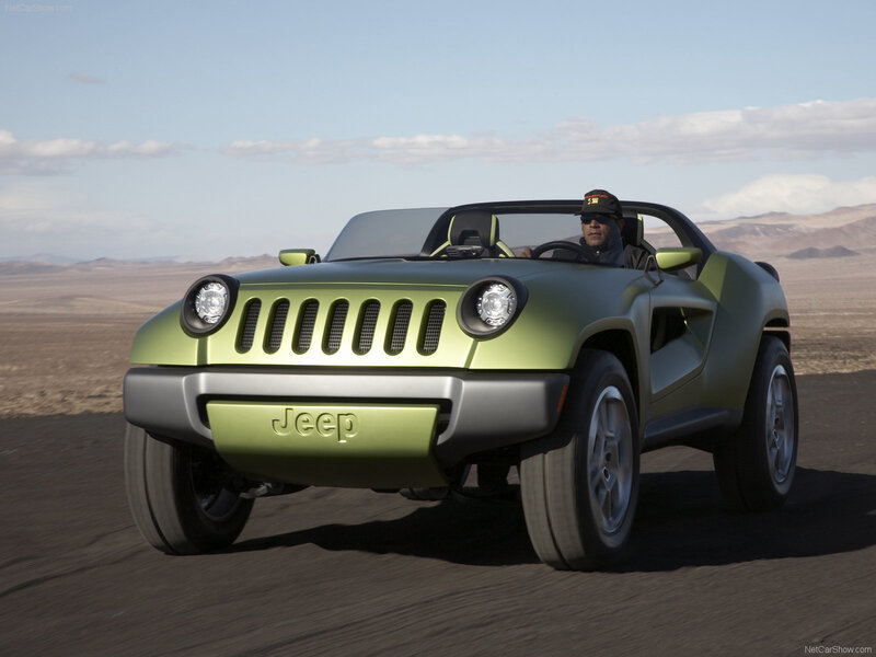 Green Jeep Concept Car — Open