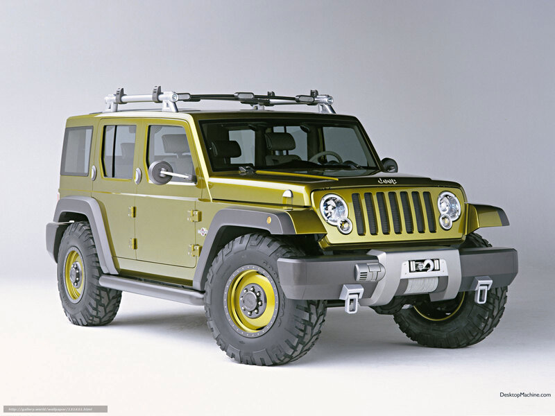 Green Jeep Concept Car — Yellow