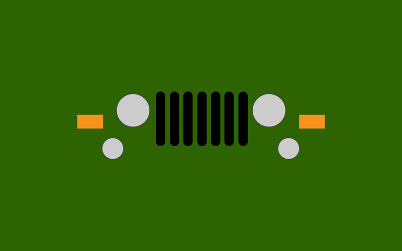 green jeep front grille