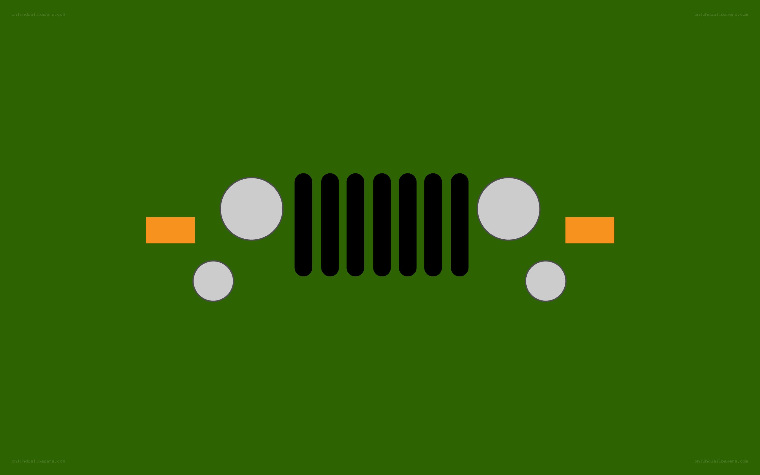 green jeep front grille