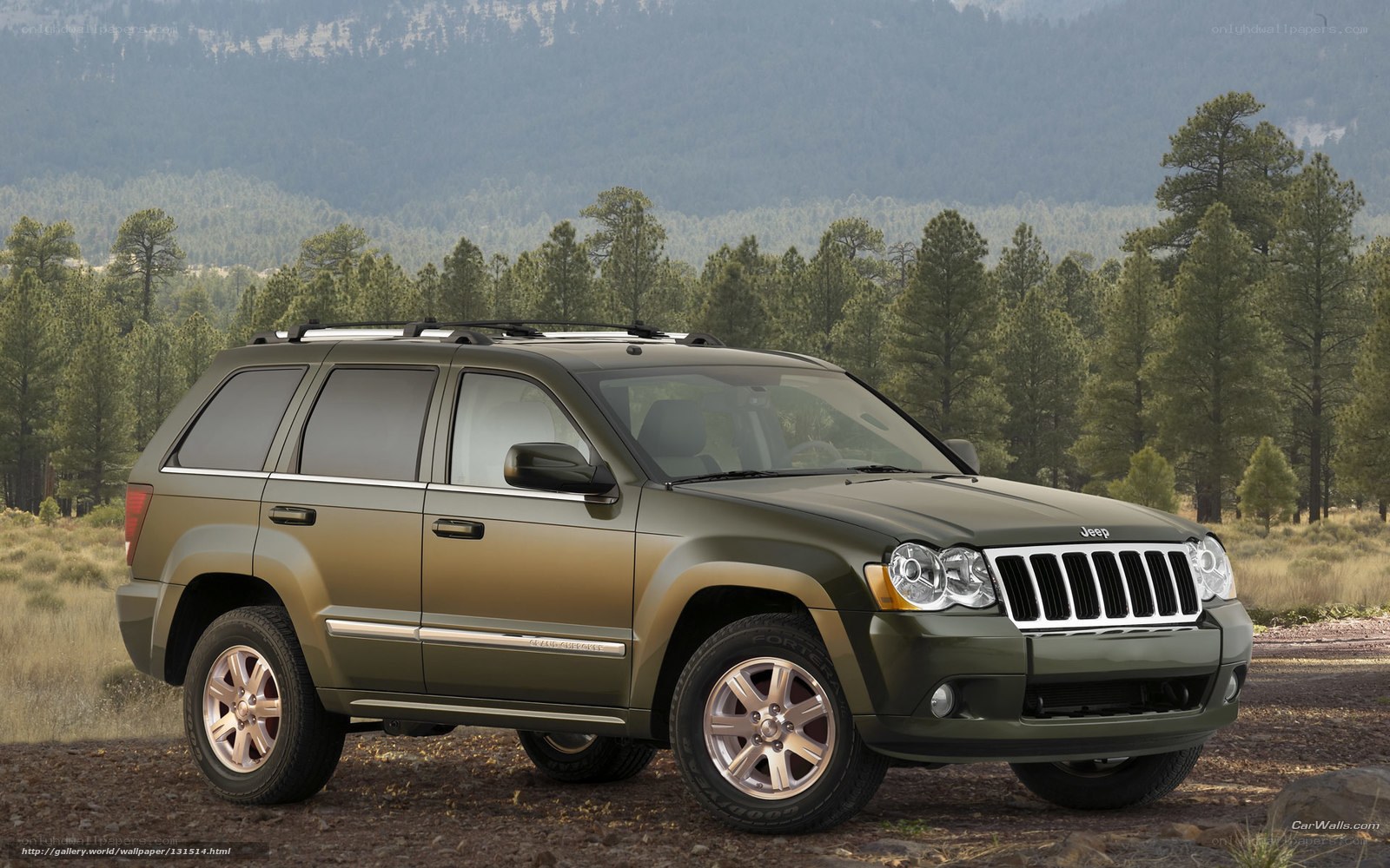 Green Jeep Grand Cherokee