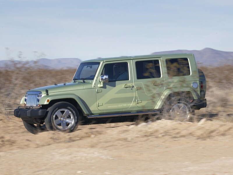 Green Jeep Wrangler — Active