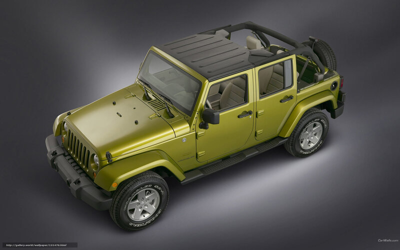 Green Jeep Wrangler — Dramatic, Photograph